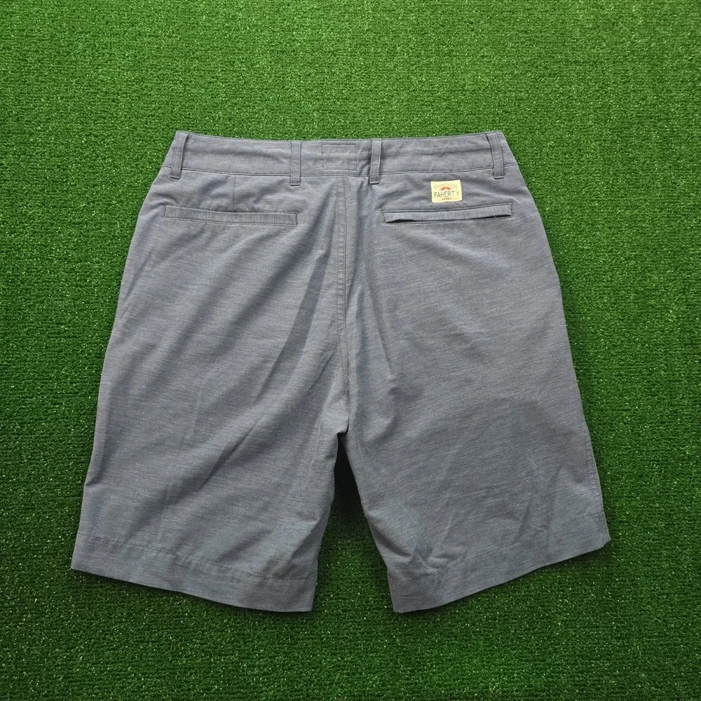 Faherty All Day Shorts Mens 30 Blue Drawstring Outdoors Summer Beach Casual Golf